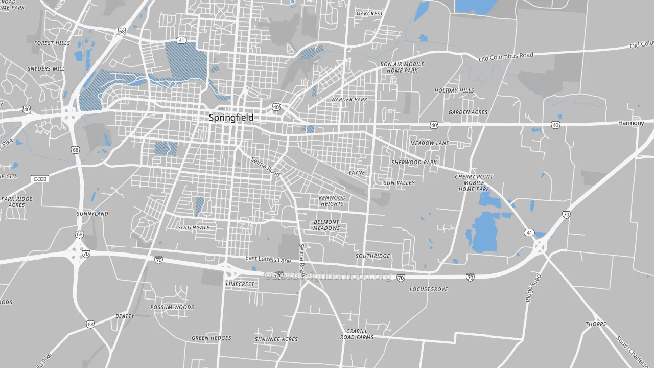 Transit Grade map of 45505, OH