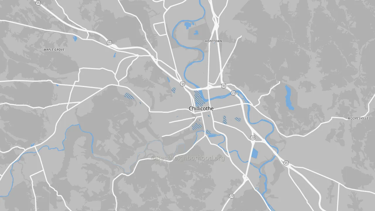 Transit Grade map of 45601, OH