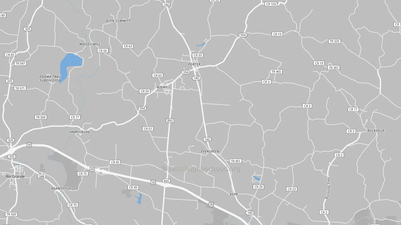 Transit Grade map of 45614, OH