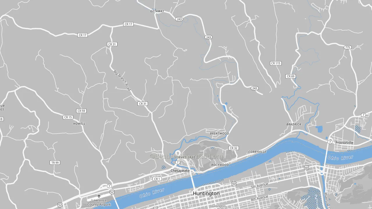 Transit Grade map of 45619, OH