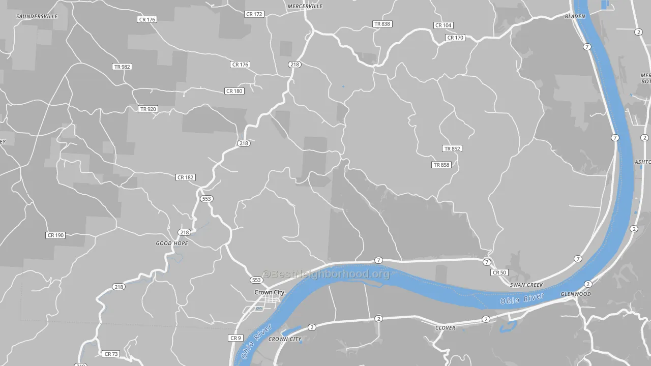 Transit Grade map of 45623, OH