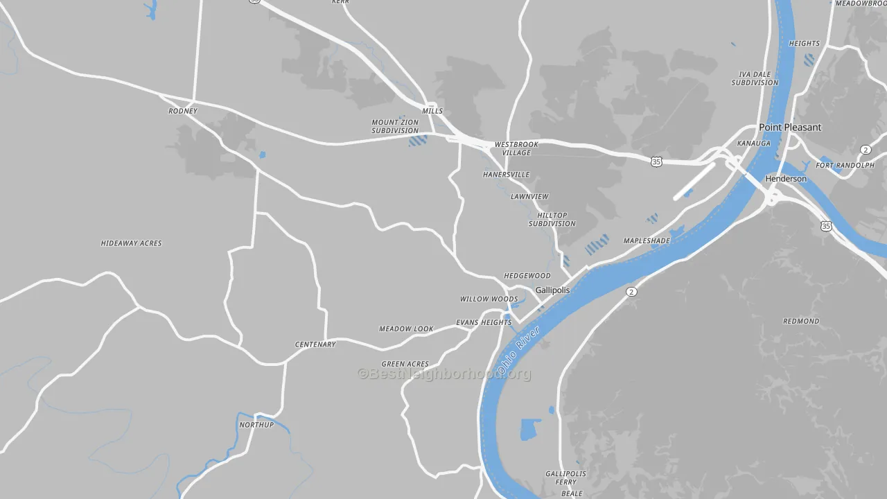Transit Grade map of 45631, OH