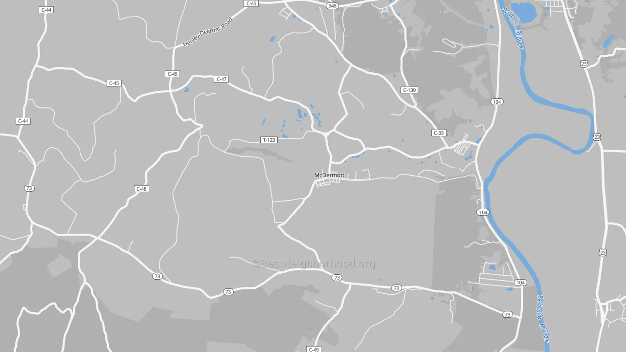 Transit Grade map of 45652, OH