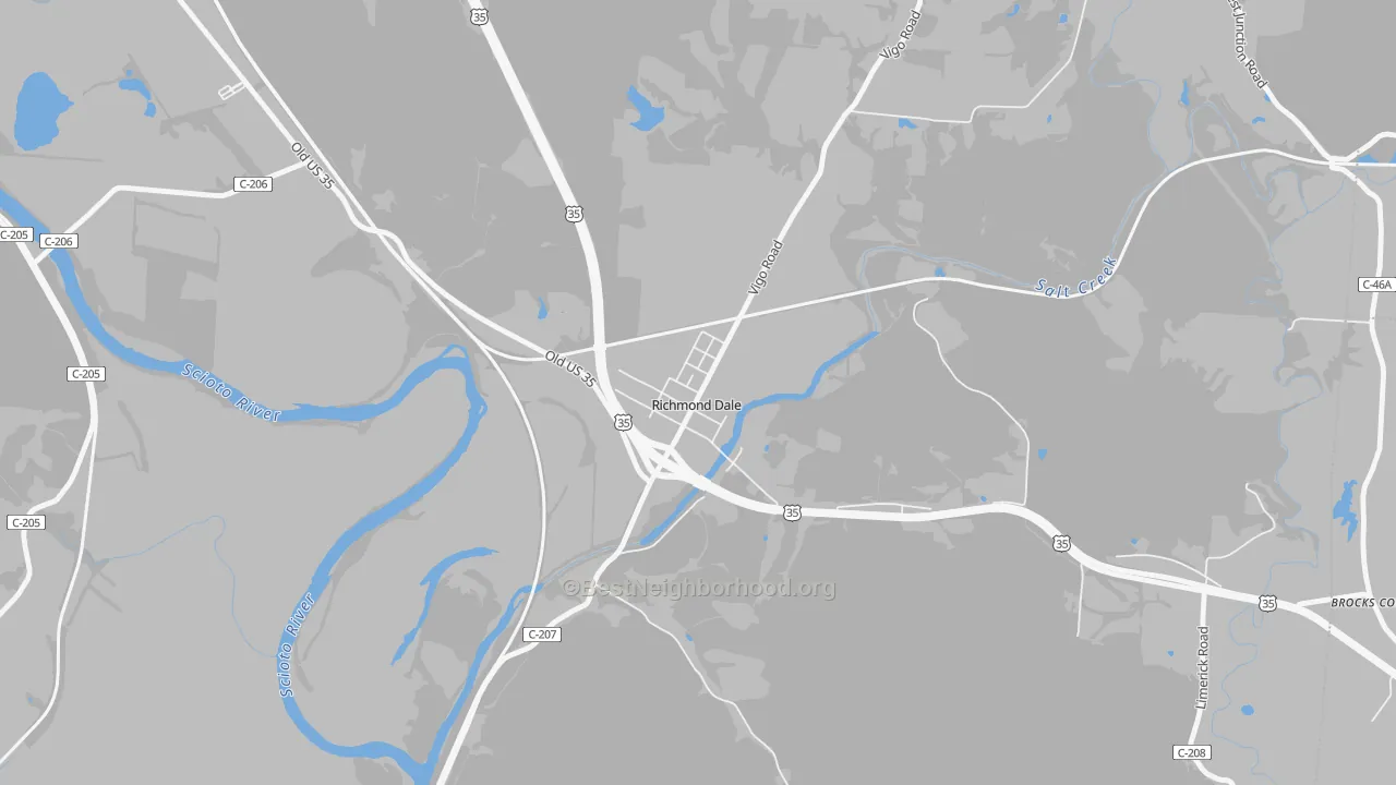 Transit Grade map of 45673, OH
