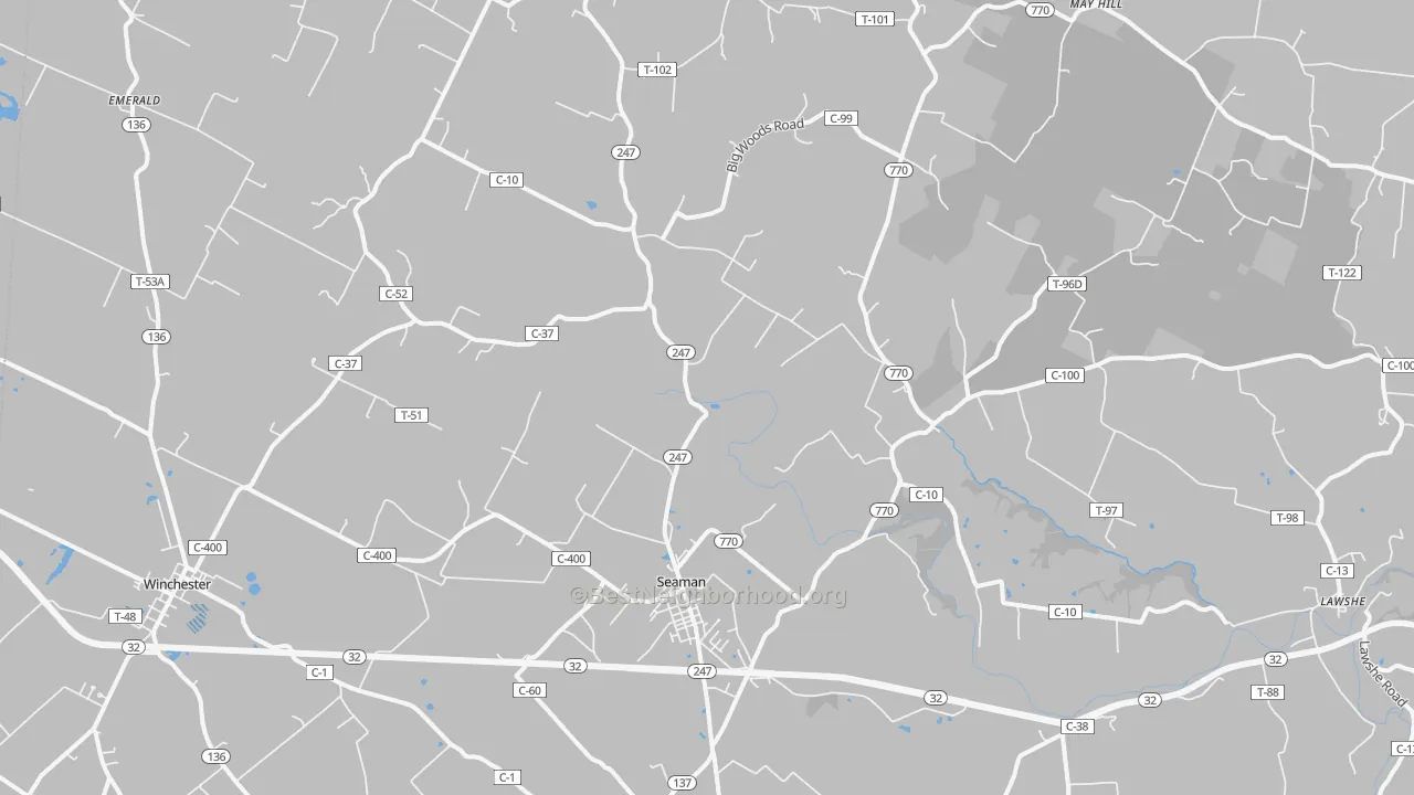 Transit Grade map of 45679, OH