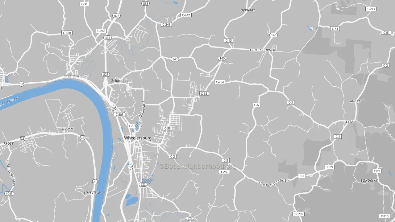Transit Grade map of 45694, OH