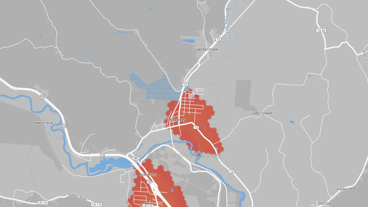 Transit Grade map of 45719, OH