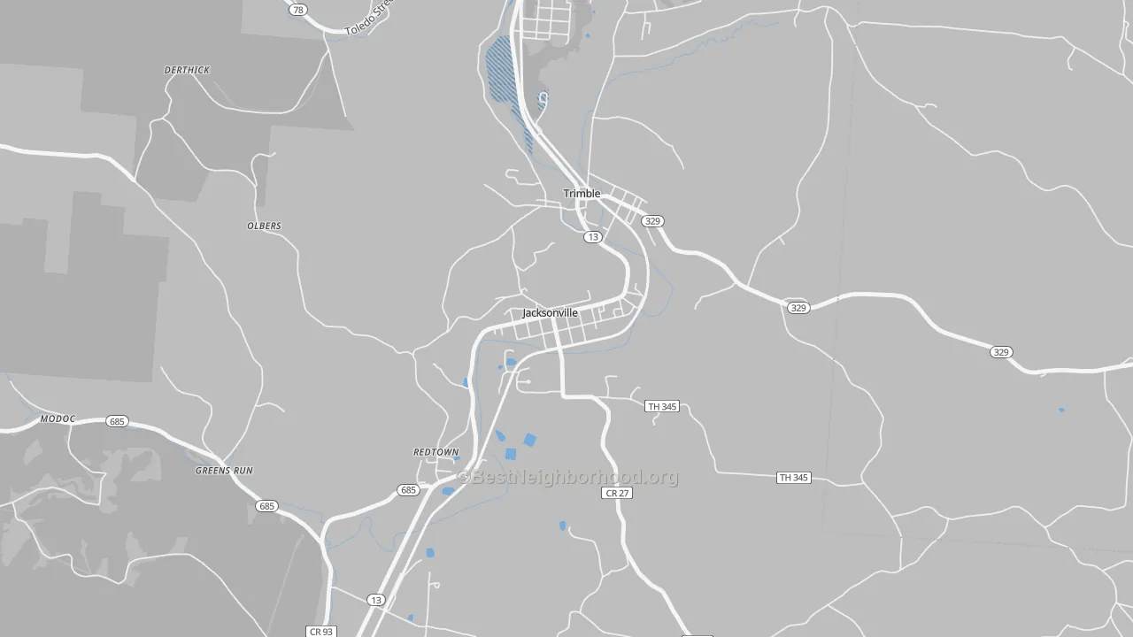 Transit Grade map of 45740, OH
