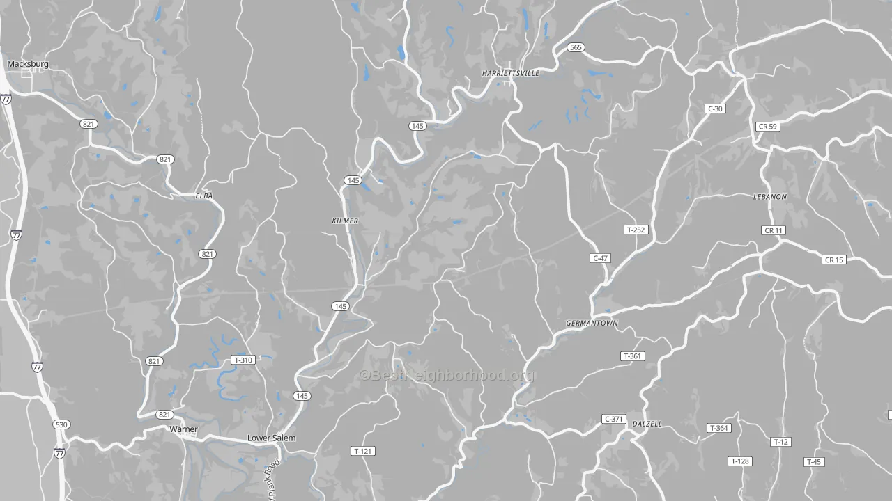 Transit Grade map of 45745, OH