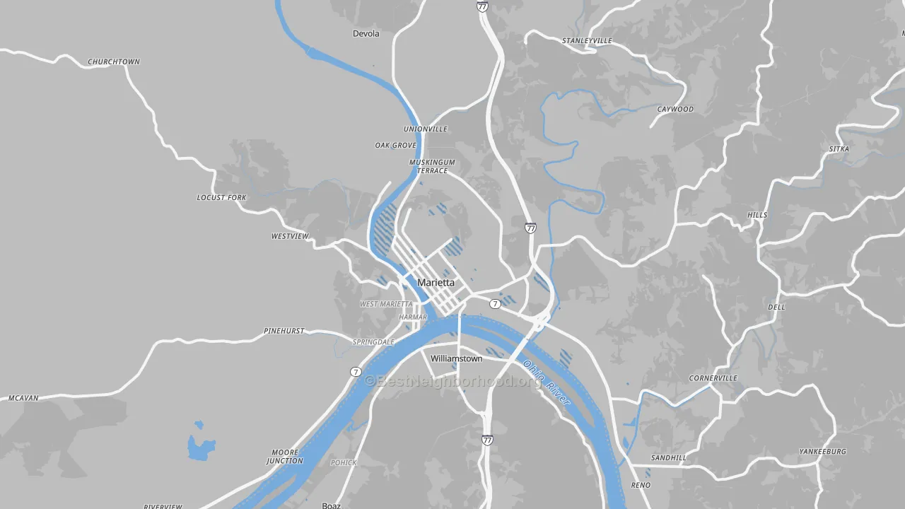 Transit Grade map of 45750, OH