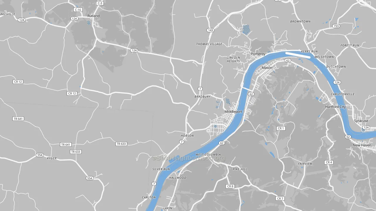 Transit Grade map of 45760, OH