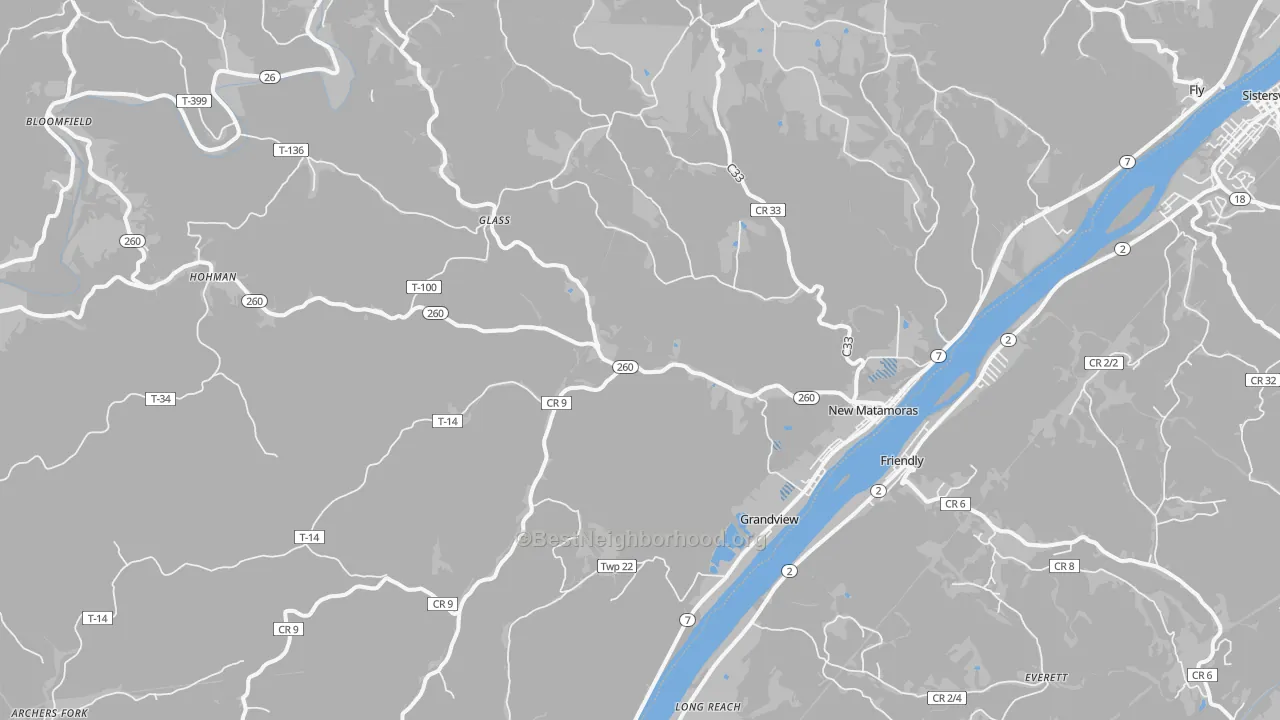 Transit Grade map of 45767, OH