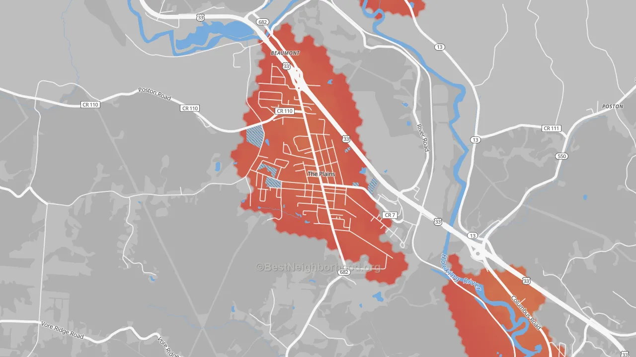 Transit Grade map of 45780, OH