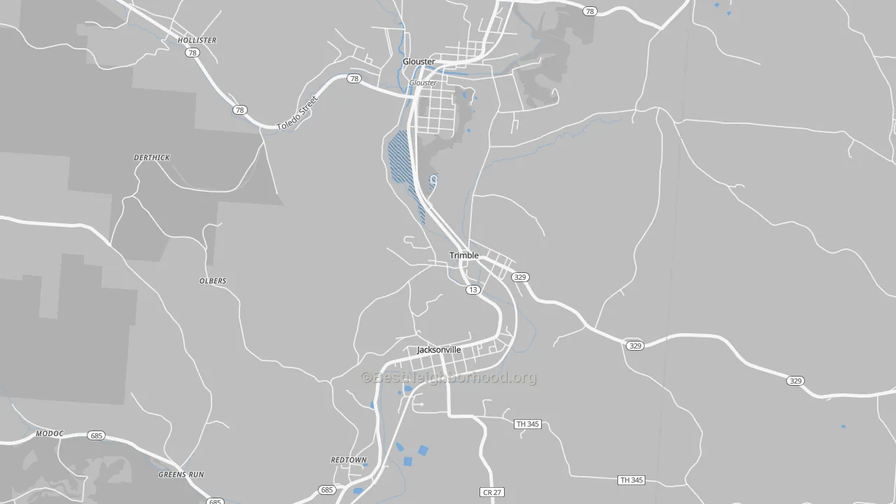 Transit Grade map of 45782, OH