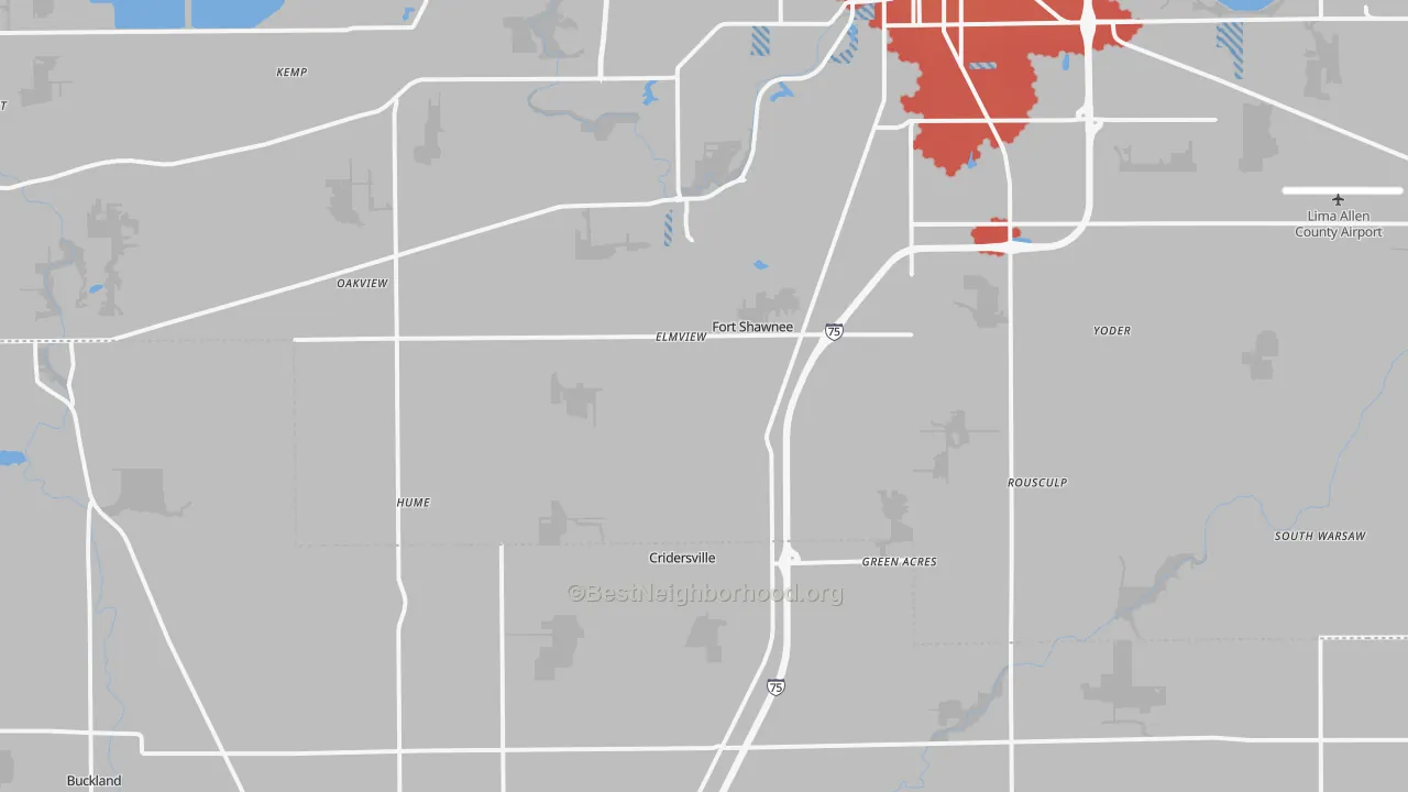 Transit Grade map of 45806, OH