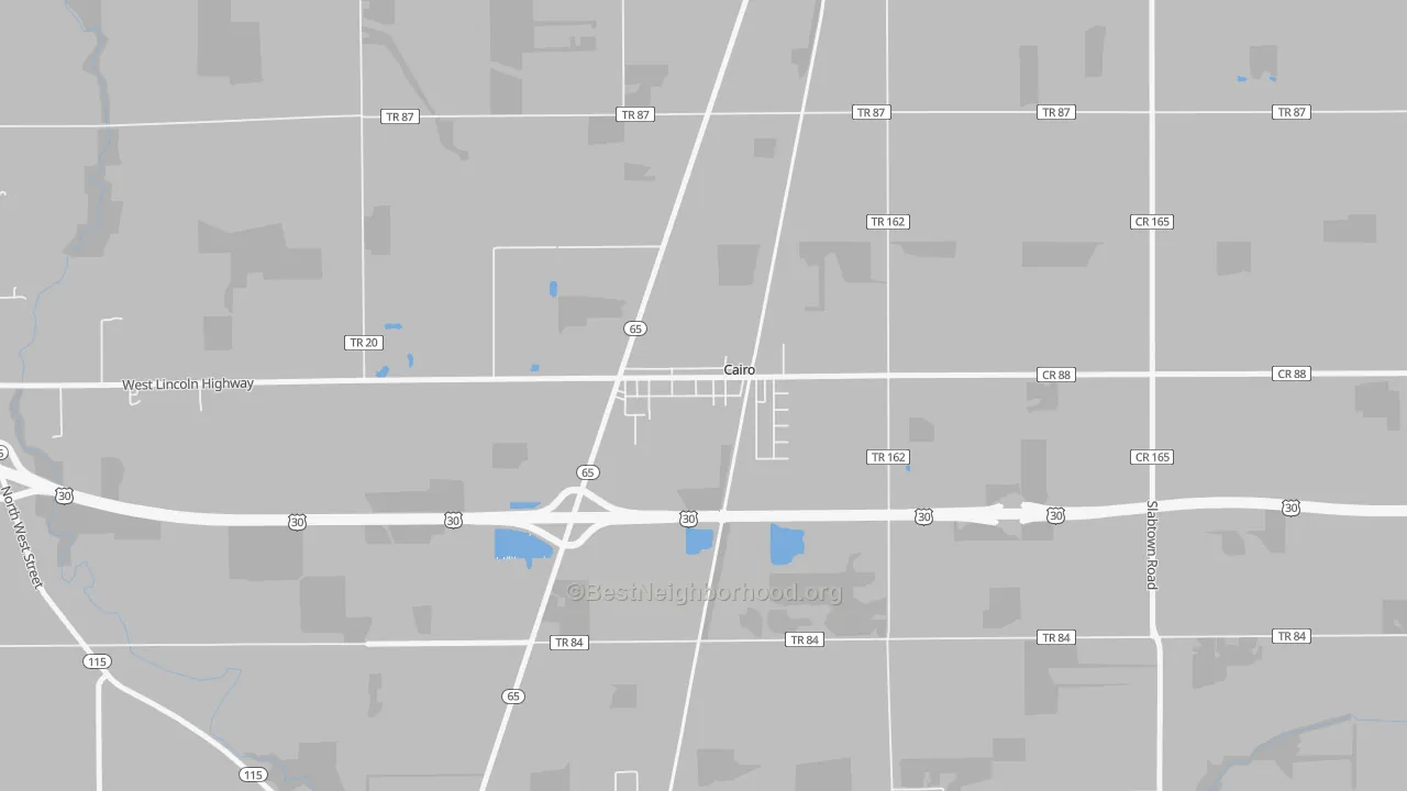 Transit Grade map of 45820, OH