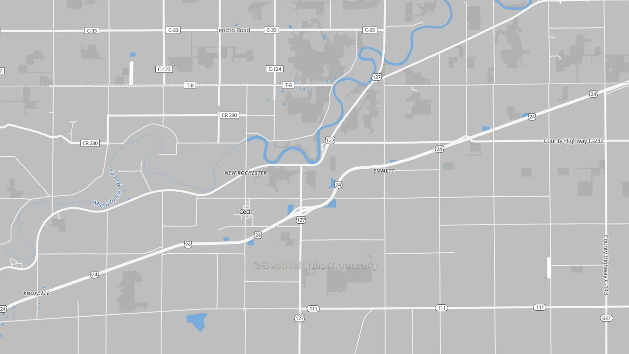 Transit Grade map of 45821, OH