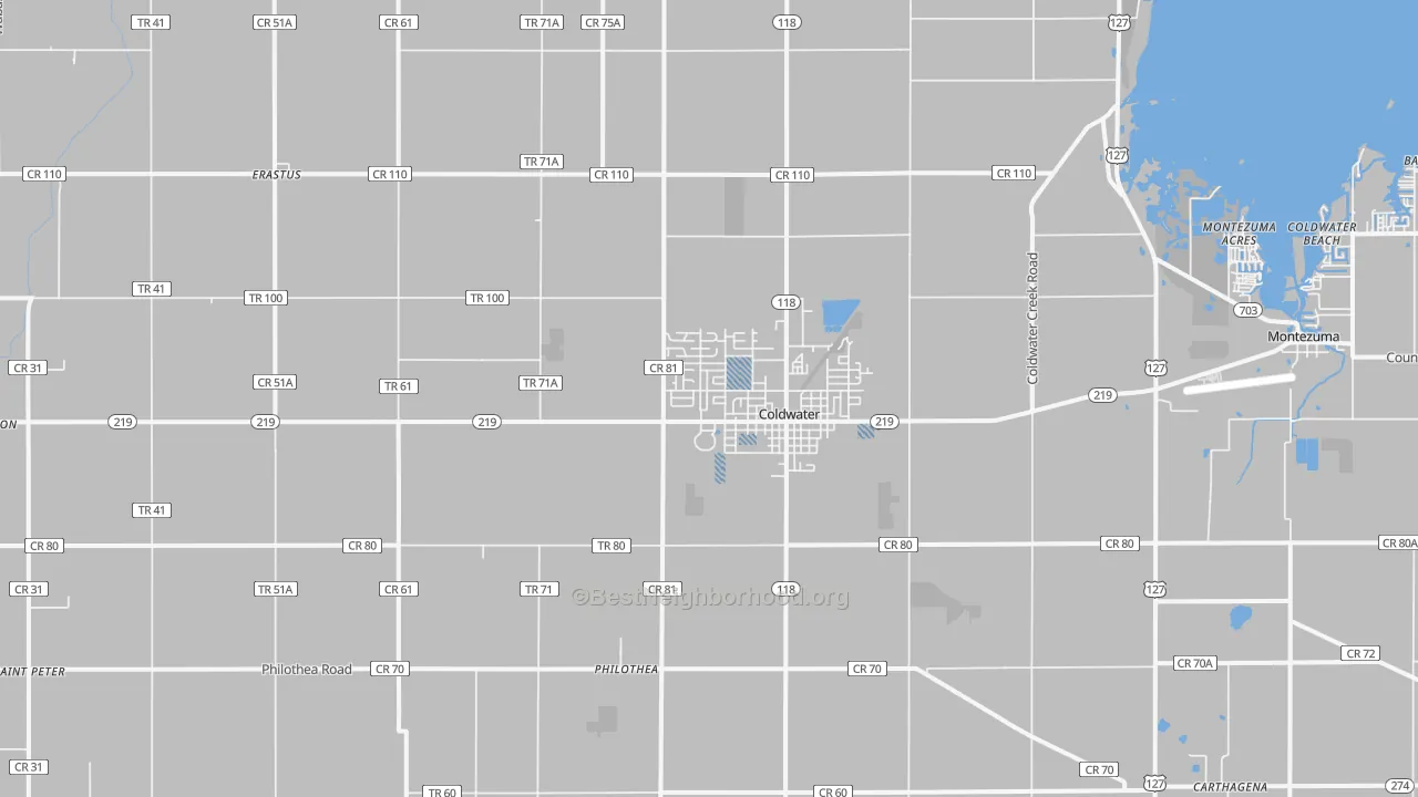 Transit Grade map of 45828, OH