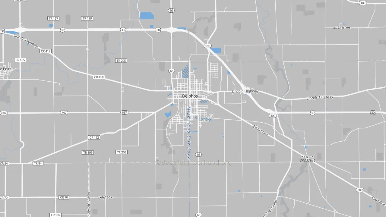 Transit Grade map of 45833, OH