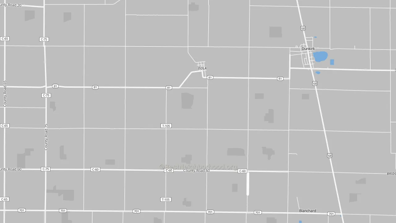Transit Grade map of 45835, OH