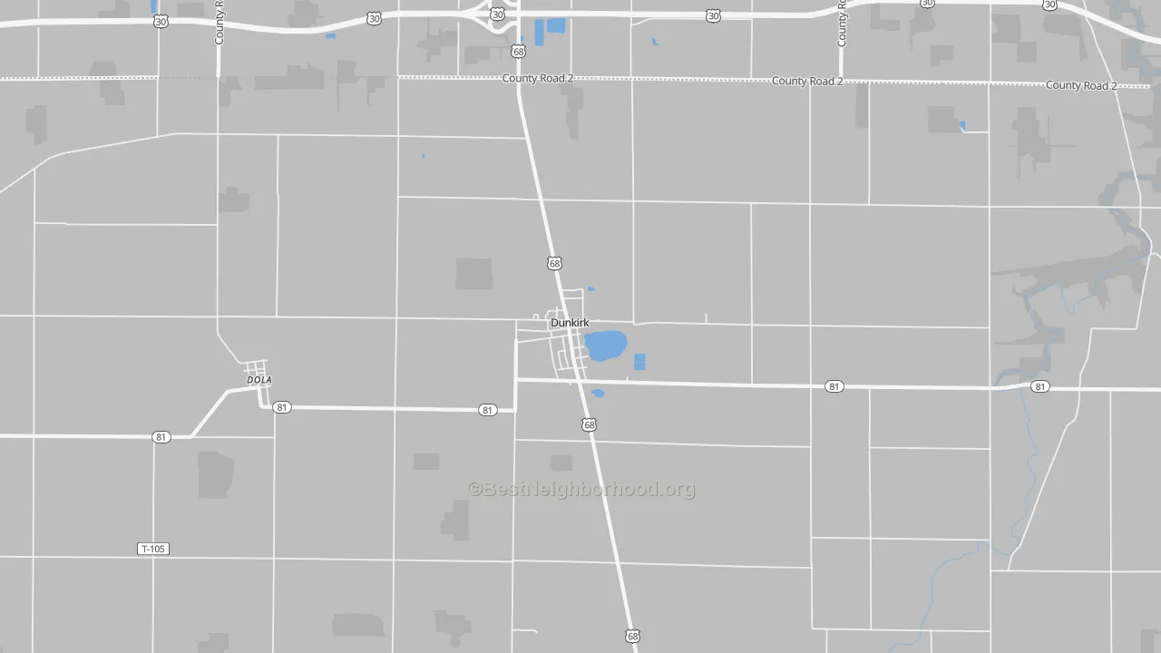 Transit Grade map of 45836, OH
