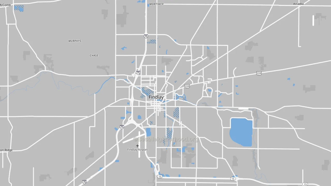 Transit Grade map of 45840, OH
