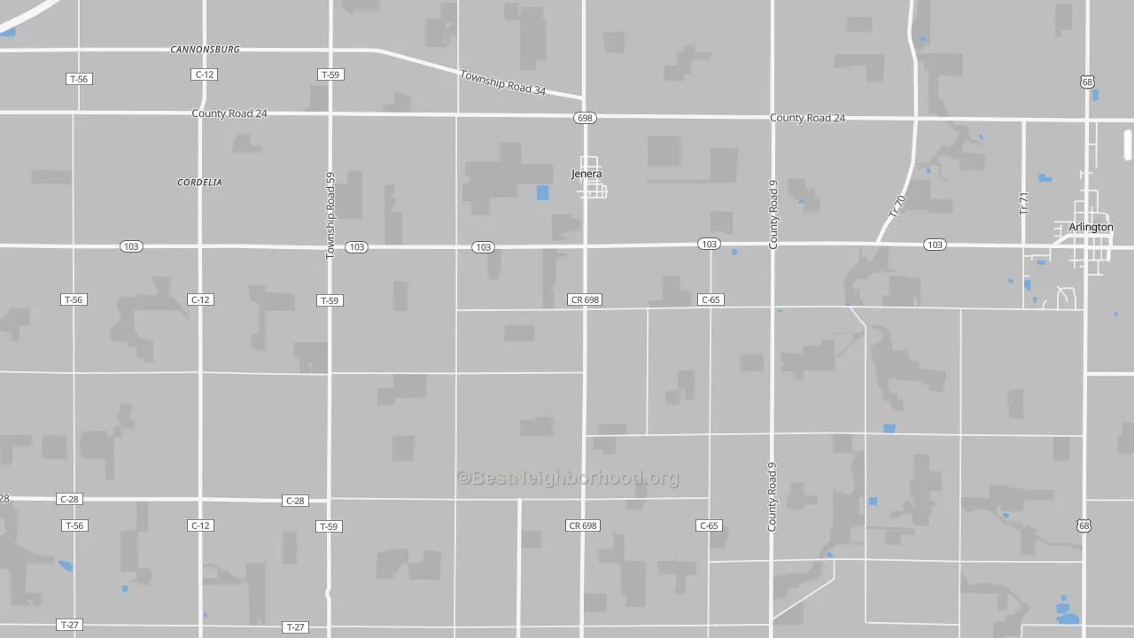 Transit Grade map of 45841, OH