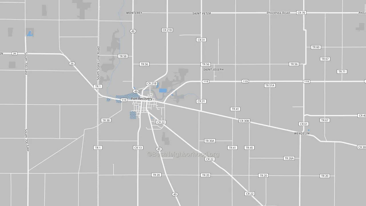 Transit Grade map of 45846, OH