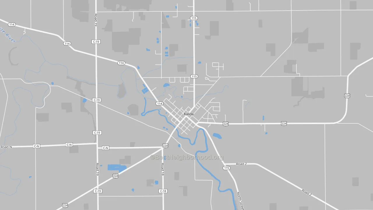 Transit Grade map of 45853, OH