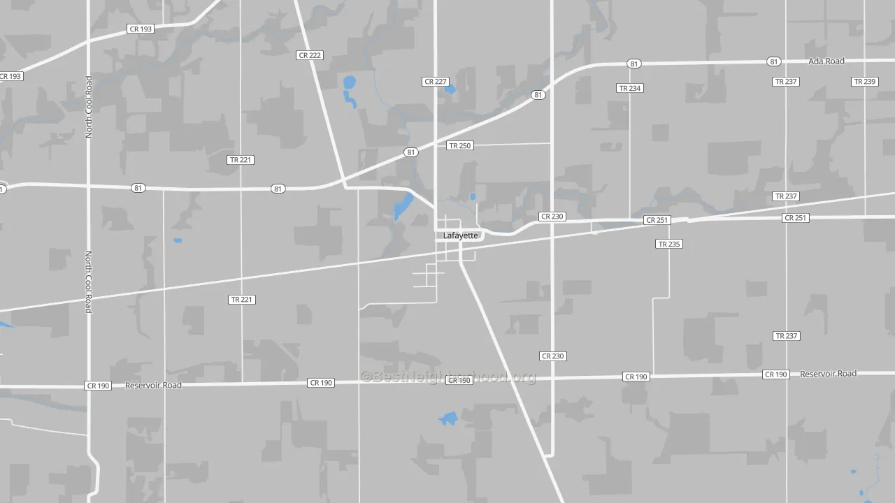 Transit Grade map of 45854, OH