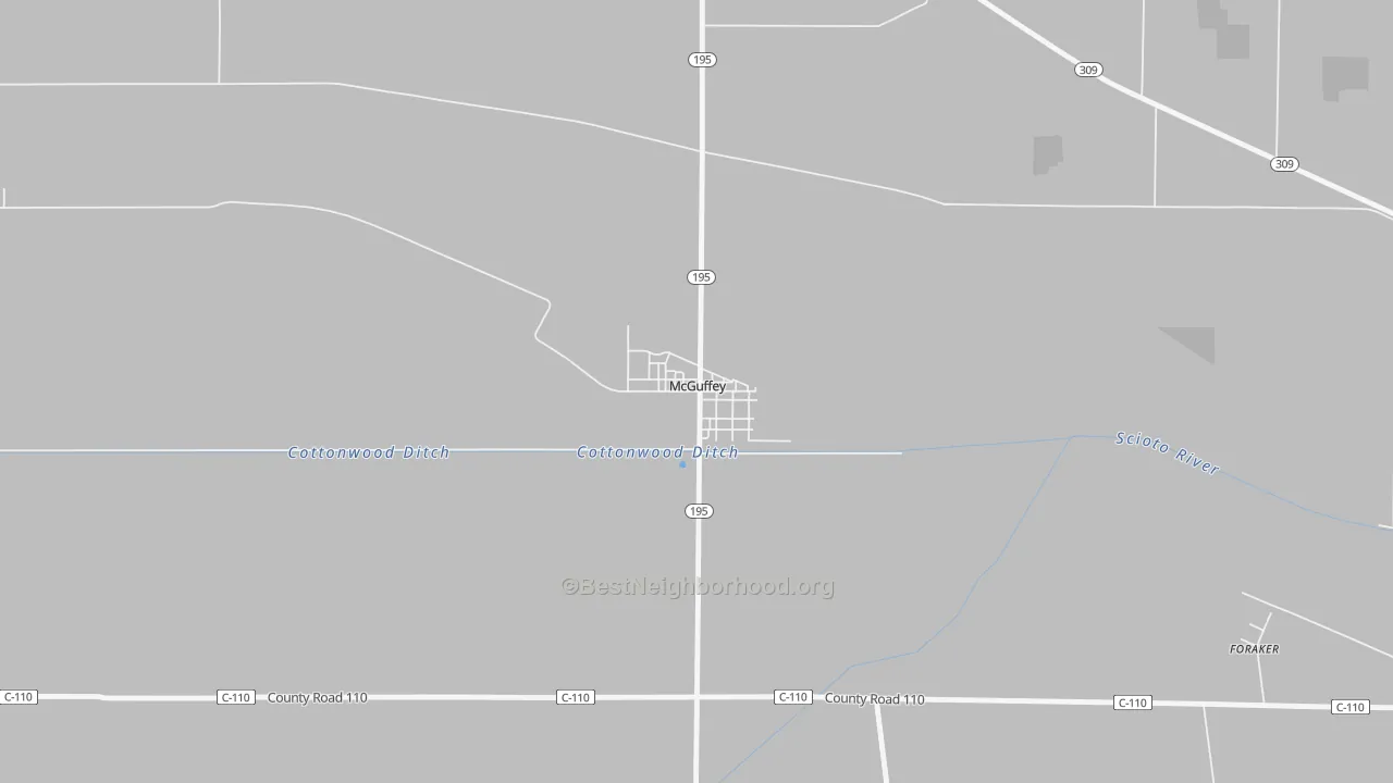 Transit Grade map of 45859, OH