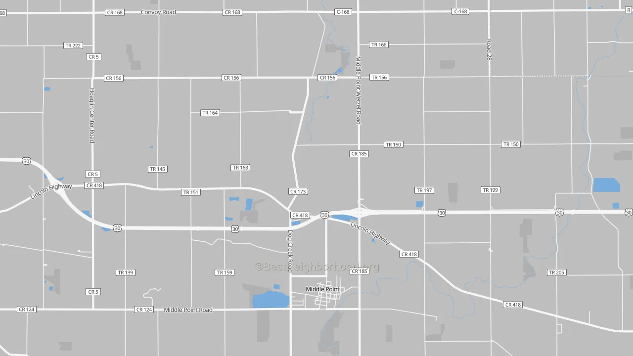 Transit Grade map of 45863, OH
