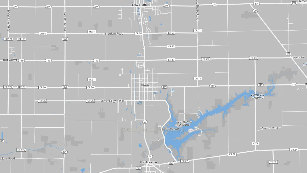 Transit Grade map of 45865, OH