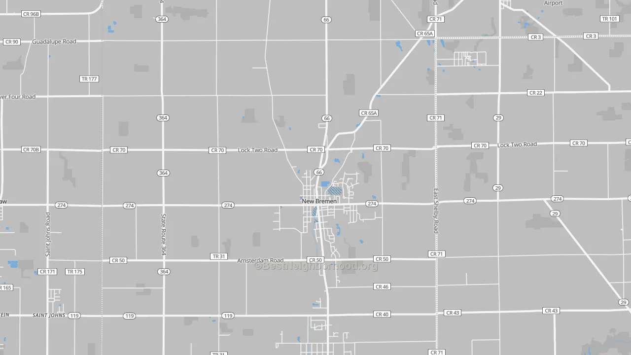 Transit Grade map of 45869, OH