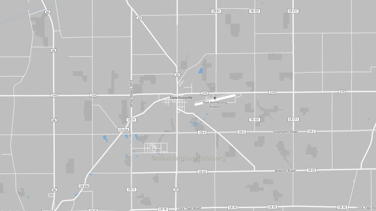 Transit Grade map of 45871, OH