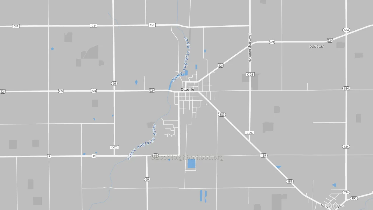 Transit Grade map of 45876, OH