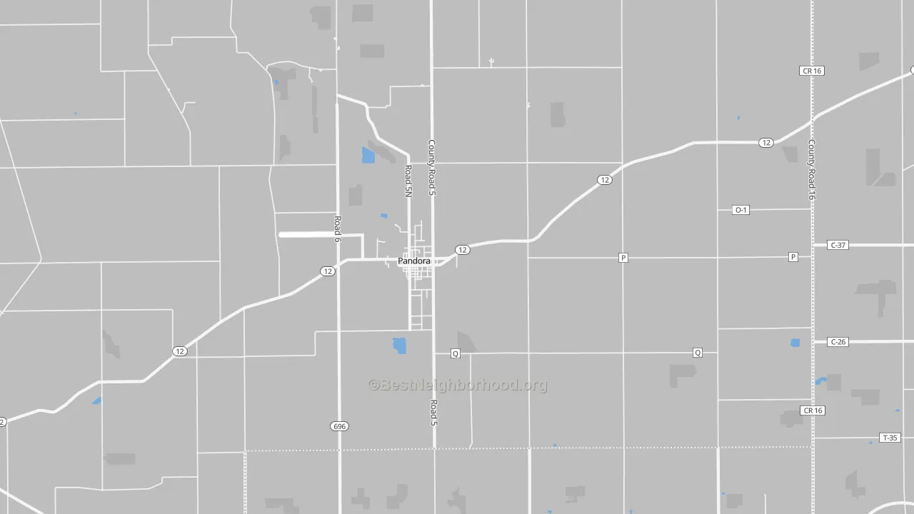 Transit Grade map of 45877, OH