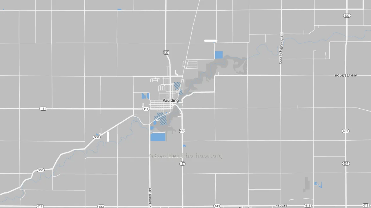 Transit Grade map of 45879, OH