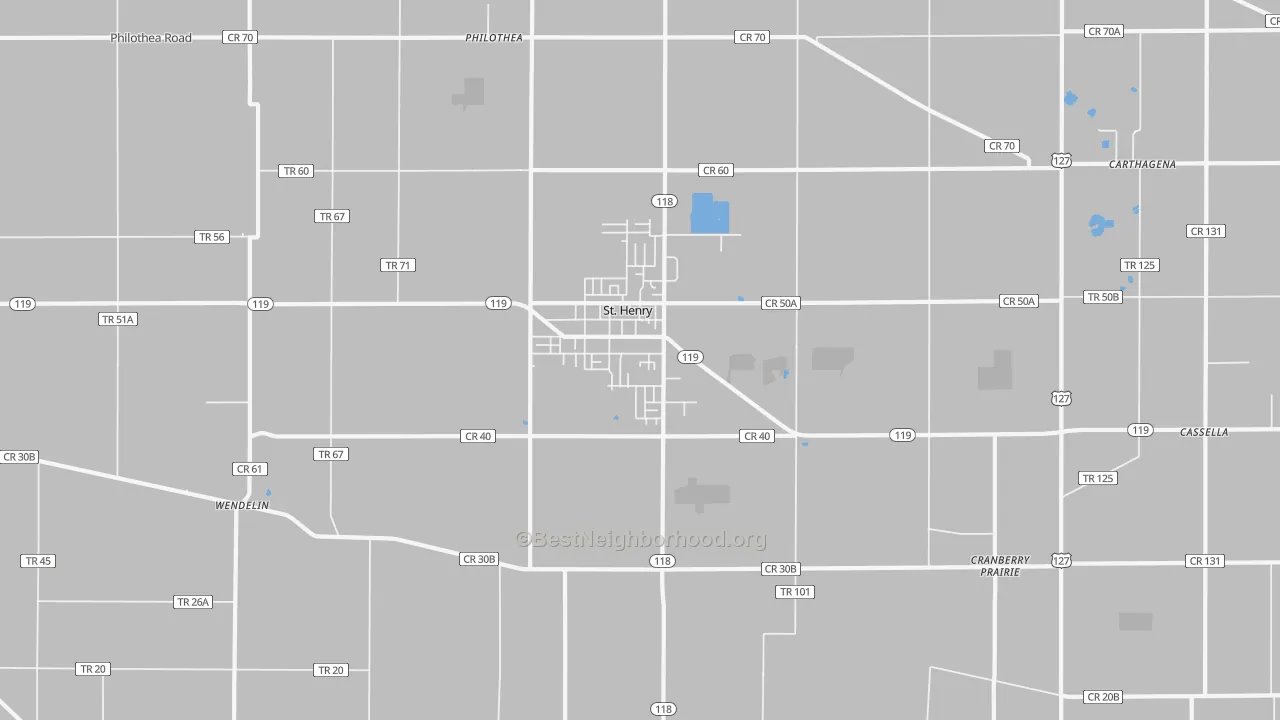 Transit Grade map of 45883, OH
