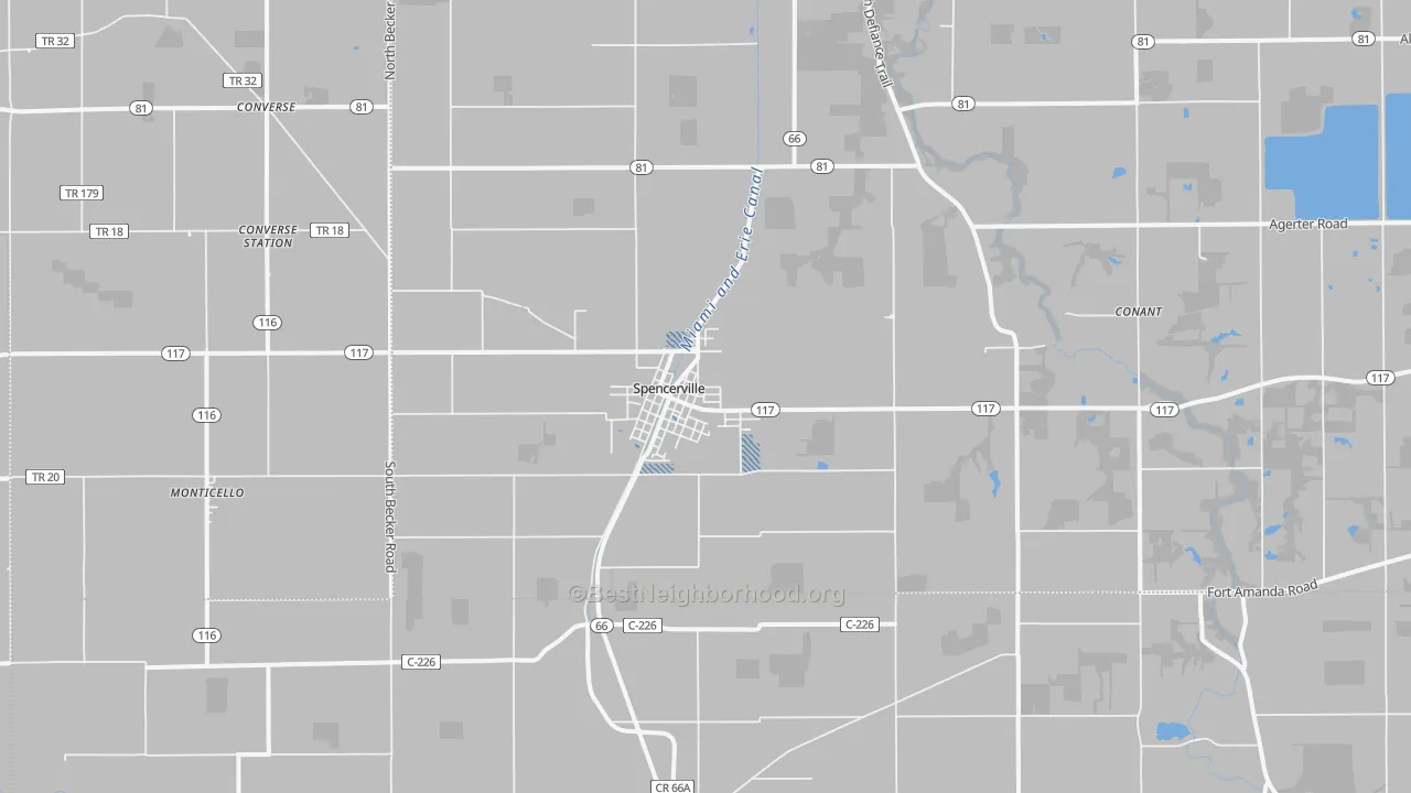 Transit Grade map of 45887, OH