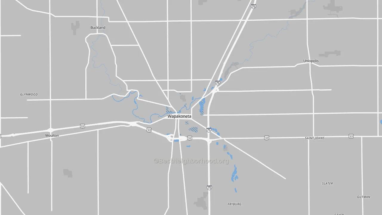 Transit Grade map of 45895, OH
