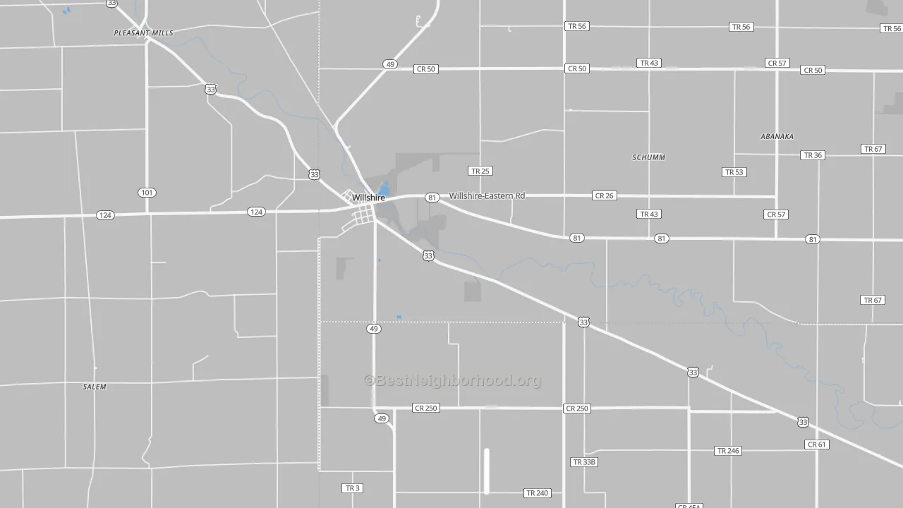 Transit Grade map of 45898, OH