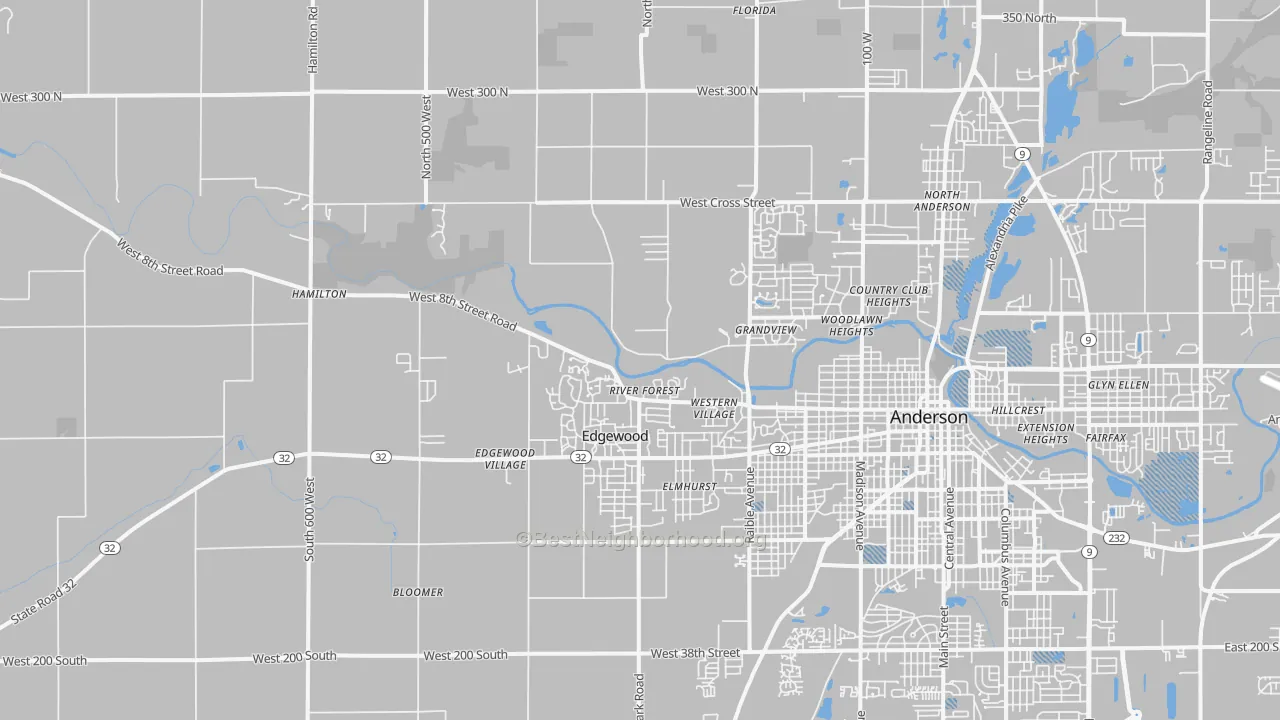 Transit Grade map of 46011, IN