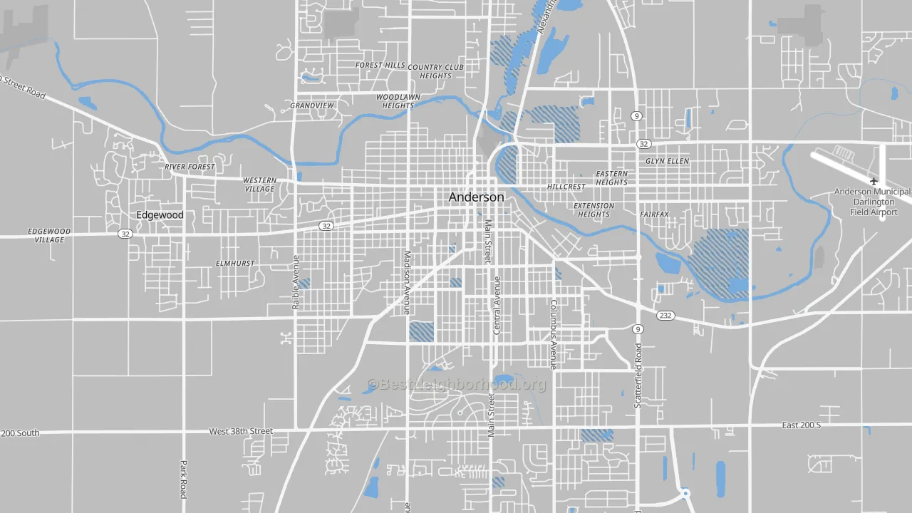 Transit Grade map of 46016, IN