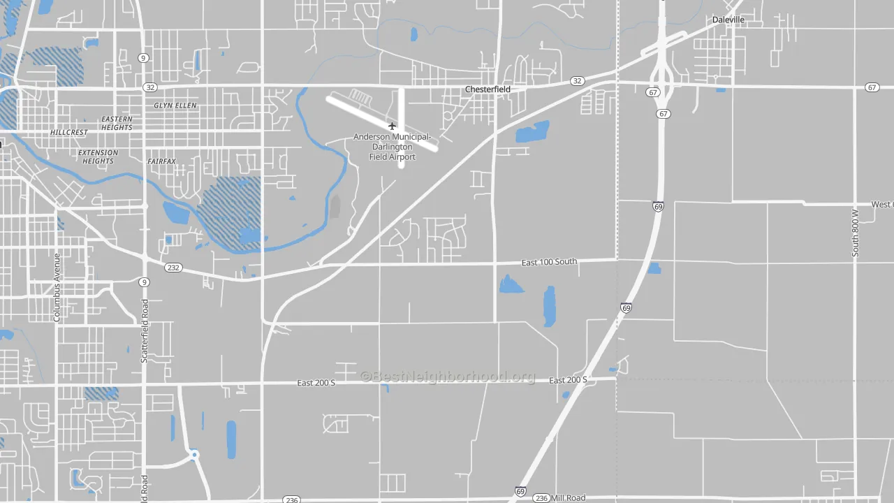 Transit Grade map of 46017, IN