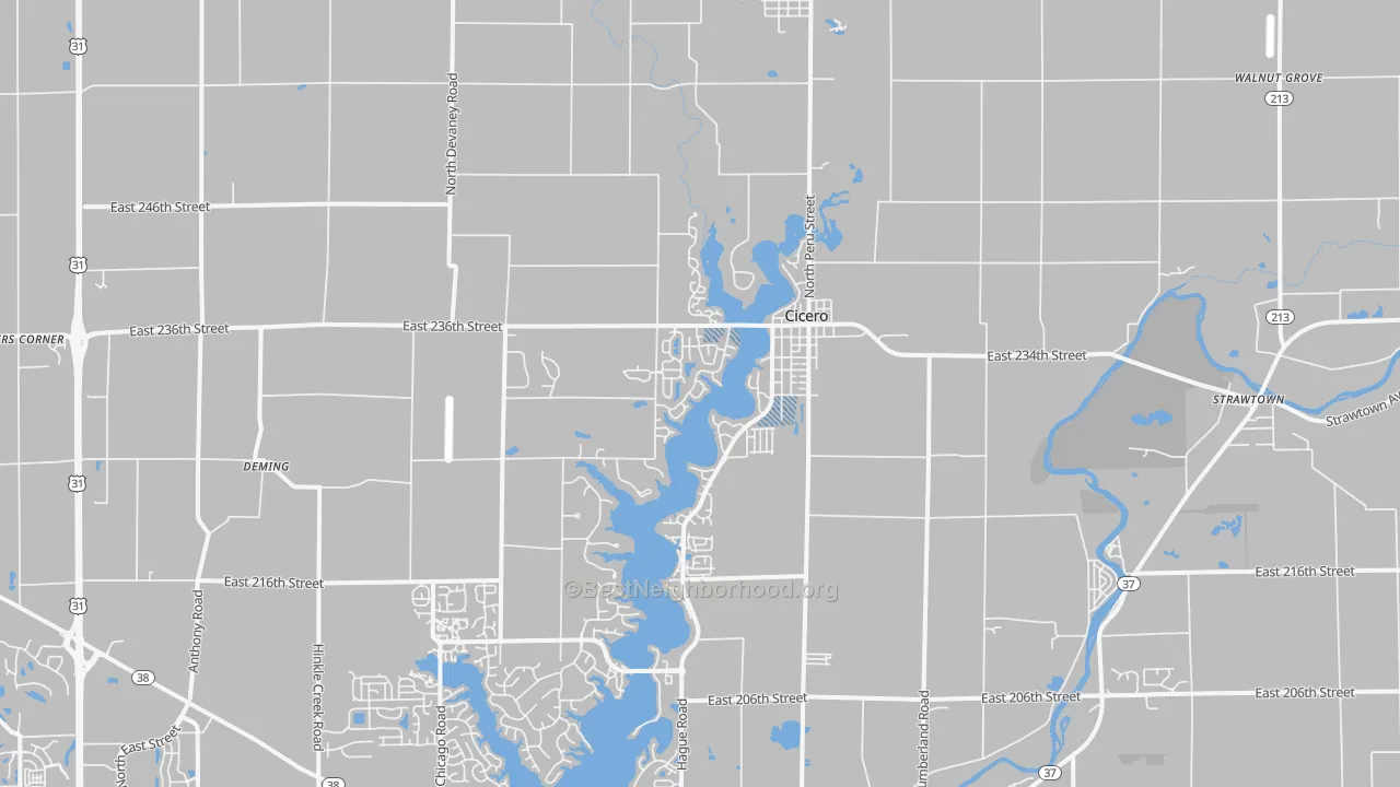 Transit Grade map of 46034, IN