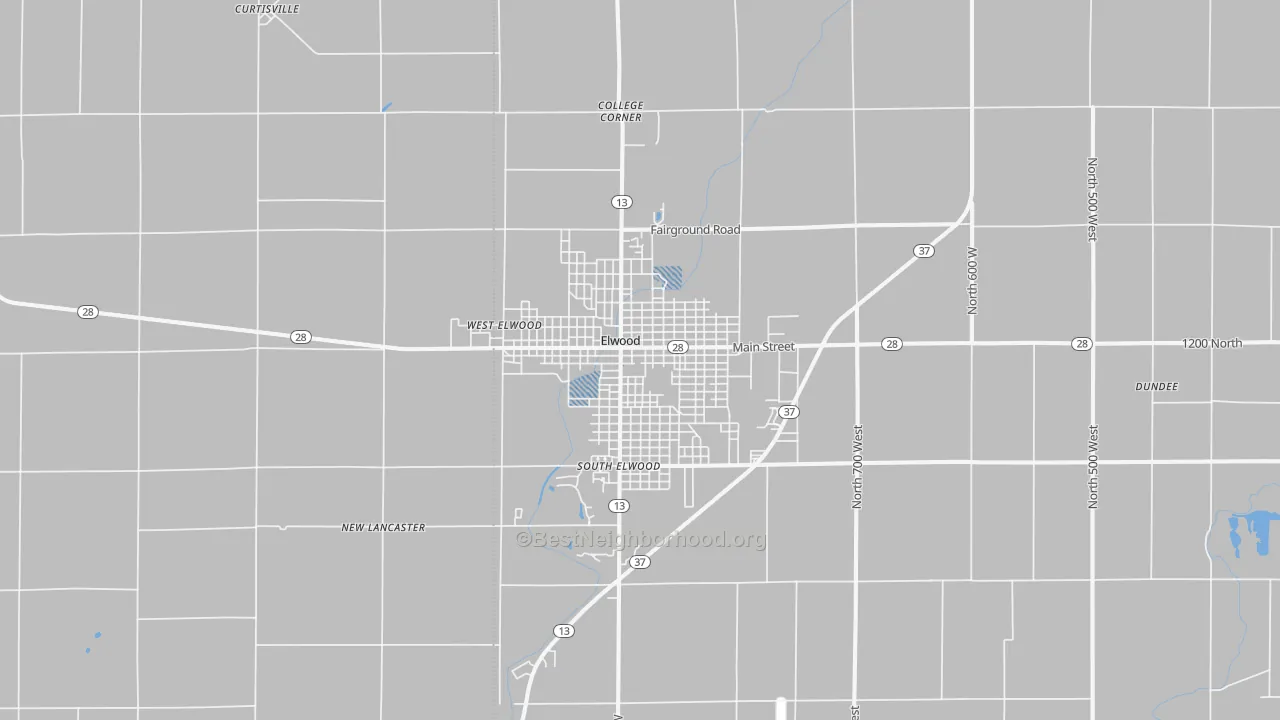 Transit Grade map of 46036, IN