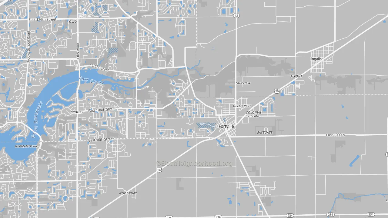 Transit Grade map of 46040, IN