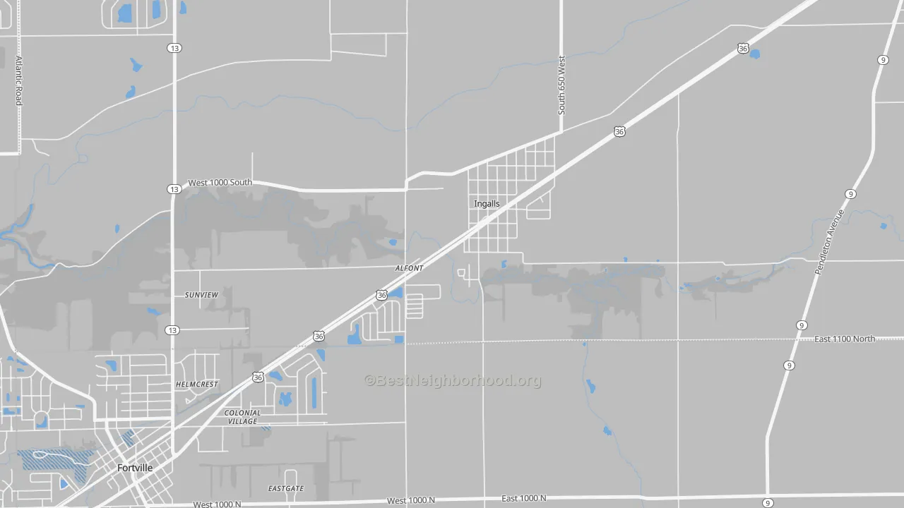 Transit Grade map of 46048, IN
