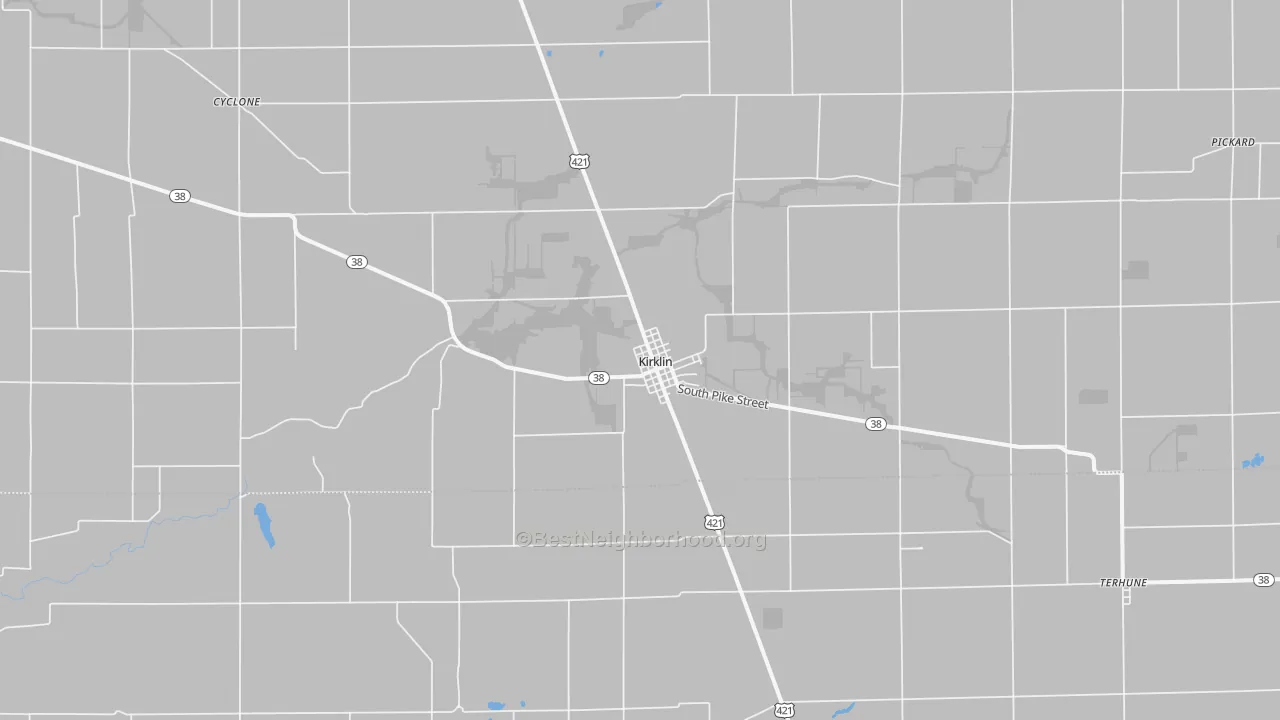 Transit Grade map of 46050, IN